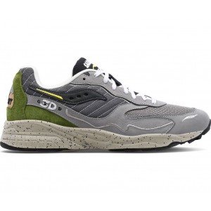 Saucony 3d Grid Hurricane Premium Dark Grey Light Grey Men