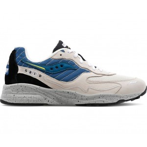 Saucony 3d Grid Hurricane Premium Cream Blue Men