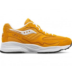 Saucony 3d Grid Hurricane Mustard White Men