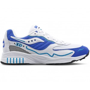 Saucony 3d Grid Hurricane White Royal Men