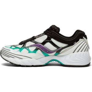 Saucony Grid Web Into The Void White Turquoise Purple Men