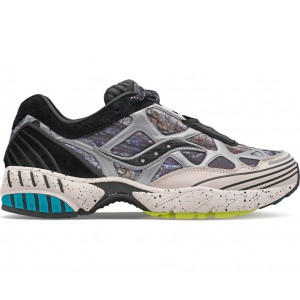 Saucony Grid Web Reflect Camo Grey Black Men