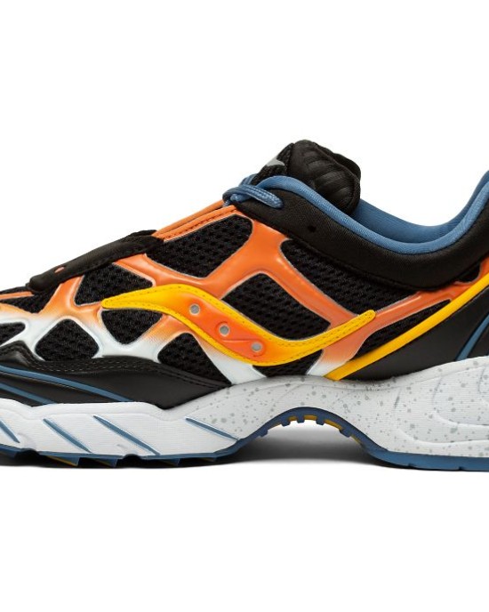 Saucony Grid Web Black Orange Yellow Men Saucony Grid Web Black Orange Yellow Men