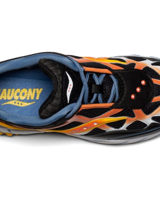 Saucony Grid Web Black Orange Yellow Men Saucony Grid Web Black Orange Yellow Men