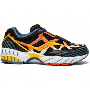 Saucony Grid Web Black Orange Yellow Men