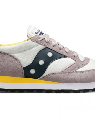 Saucony Jazz 81 Light Grey Navy Yellow Men