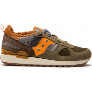 Saucony Shadow Original Retro Mountain Green Brown Orange Men