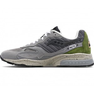 Saucony 3d Grid Hurricane Premium Dark Grey Light Grey Women