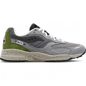 Saucony 3d Grid Hurricane Premium Dark Grey Light Grey Women