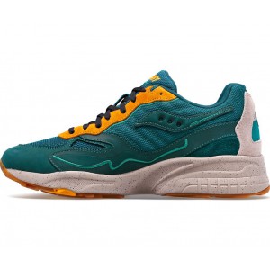 Saucony 3d Grid Hurricane Premium Green Orange Women