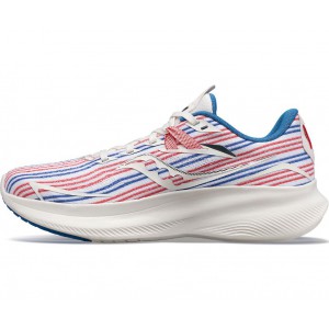 Saucony Banner Ride 15 White Blue Red Women