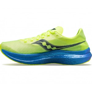 Saucony Boston Endorphin Pro+ Blue Yellow Women