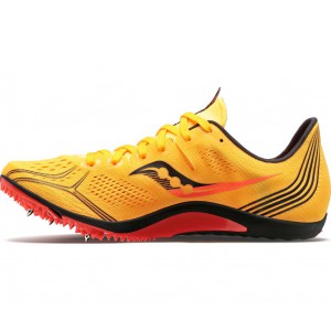 Saucony Endorphin 3 Spike Gold Red Women
