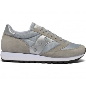 Saucony jazz 18 mens silver hot sale