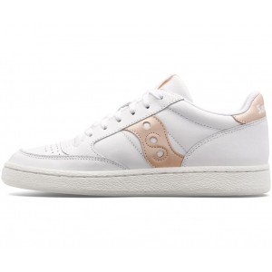 Saucony Jazz Court Metallic White Apricot Women