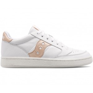 Saucony Jazz Court Metallic White Apricot Women