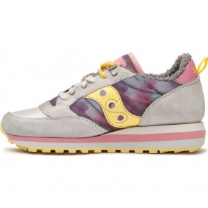 Saucony Jazz Triple Retro Mountain White Pink Yellow Women