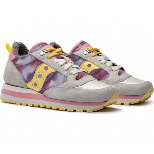 Saucony Jazz Triple Retro Mountain White Pink Yellow Women