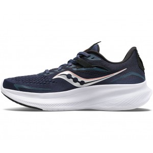 Saucony Ride 15 Navy Silver Women