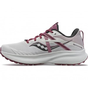 Saucony Ride 15 Tr Grey Burgundy Women