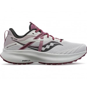 Saucony Ride 15 Tr Grey Burgundy Women