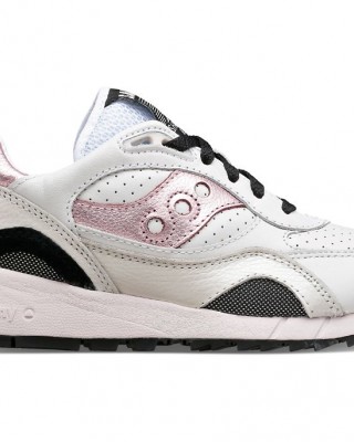 Saucony Shadow 6000 Leather White Pink Women