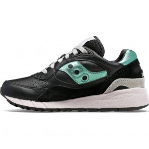Saucony Shadow 6000 Leather Black Light Turquoise Women
