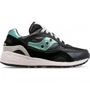 Saucony Shadow 6000 Leather Black Light Turquoise Women