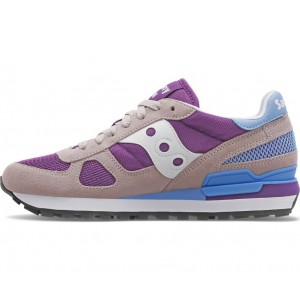 Saucony Shadow Light Grey Purple Women